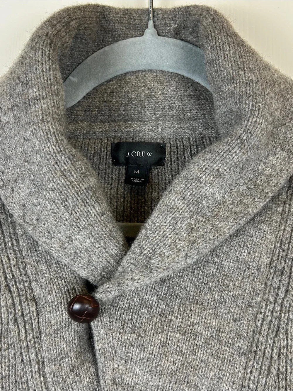 J. Crew Men’s 100% Lambs Wool Cardigan Sweater